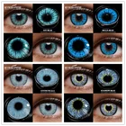 Цветные контактные линзы EYESHARE для глаз, 2 шт., косметические цветные линзы ed, зеленые, синие натуральные линзы, контактные линзы, красота, макияж глаз