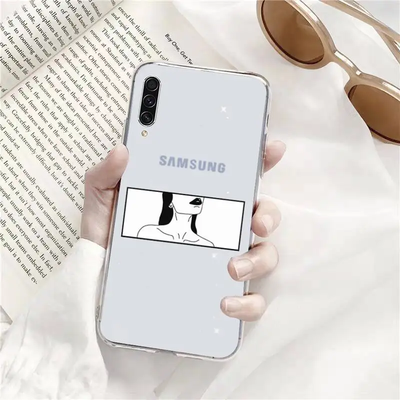 

Cool smok sad girl Phone Cases Transparent for Samsung s9 s10 s20 Huawei honor P20 P30 P40 xiaomi note mi 8 9 pro lite plus