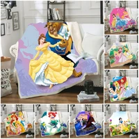 disney princess beauty and beast blankets plush blanket throw for sofa bed cover single twin bedding baby girls children gift