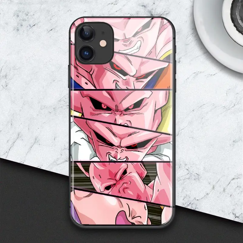 Чехлы из закаленного стекла с аниме DBZ для iPhone SE 6 6s 7 8 plus x xr xs 11 12 Pro max mini мягкие