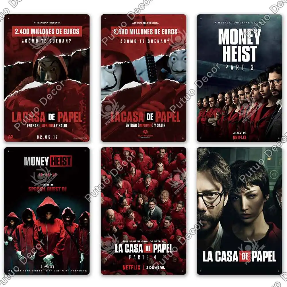 Putuo Декор денег Винтаж жестяная вывеска металлический знак декоративная