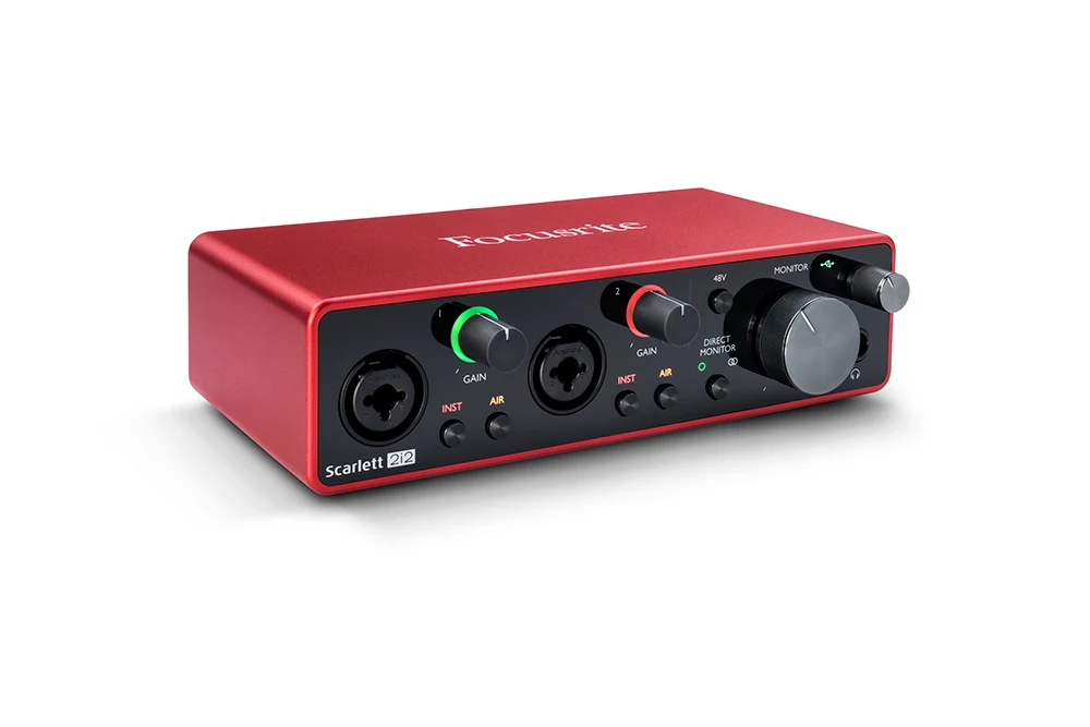 Модернизированный Focusrite Scarlett 2i2 3-го поколения Профессиональный записывающий аудио интерфейс USB звуковая карта с iSK BM-800 микрофоном