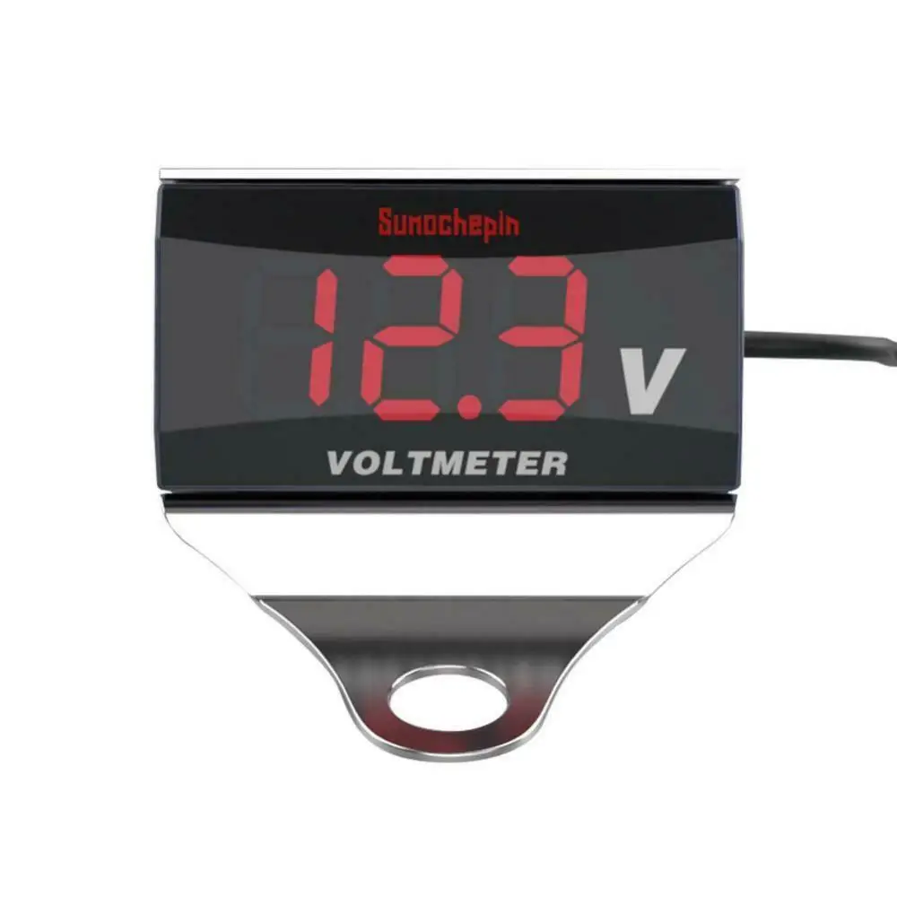 

80%HOT 12V Motorcycle LED Digital Display Voltmeter Voltage Volt Gauge Panel Meter