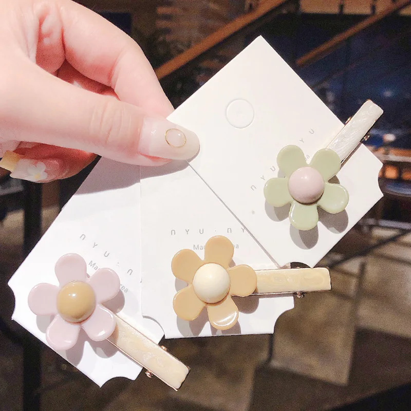 Корея Мода цветок заколки для волос девушка шпилька женская заколка милые