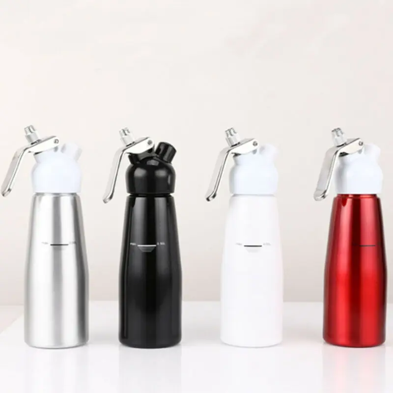 

250mL Portable Aluminum Whipped Dessert Cream Butter Dispenser Chargers Whipper Cracker Foam Cake Maker 250ml With 4 Attachment