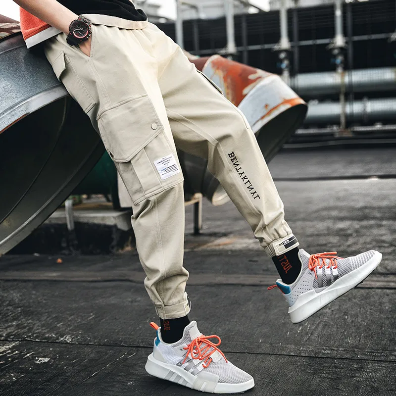 

Брюки-карго, женские весенне-осенние свободные брюки с высокой талией, модные женские брюки в Корейском стиле