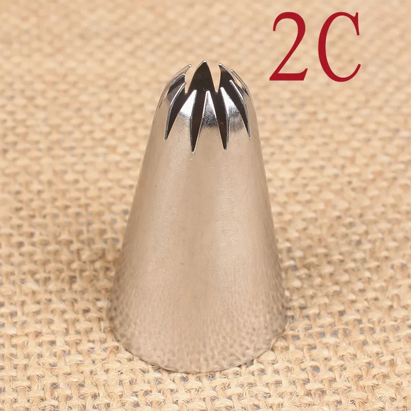 

1PCS Large Icing Piping Nozzle Russian Pastry Tips Baking Tools Cakes Decoration Set Stainless Steel Nozzles Cupcake #2C