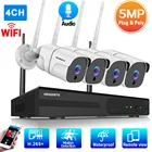 IP-камера видеонаблюдения HD, 5 МП, 4 канала, Wi-Fi, NVR