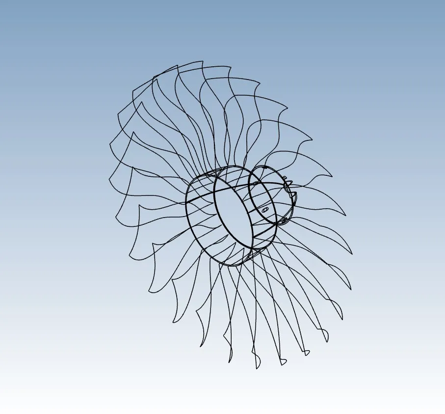 

Fighter fan blade Custom order highqualityhighprecision digital models 3D printing service Mechanical Parts ST4023