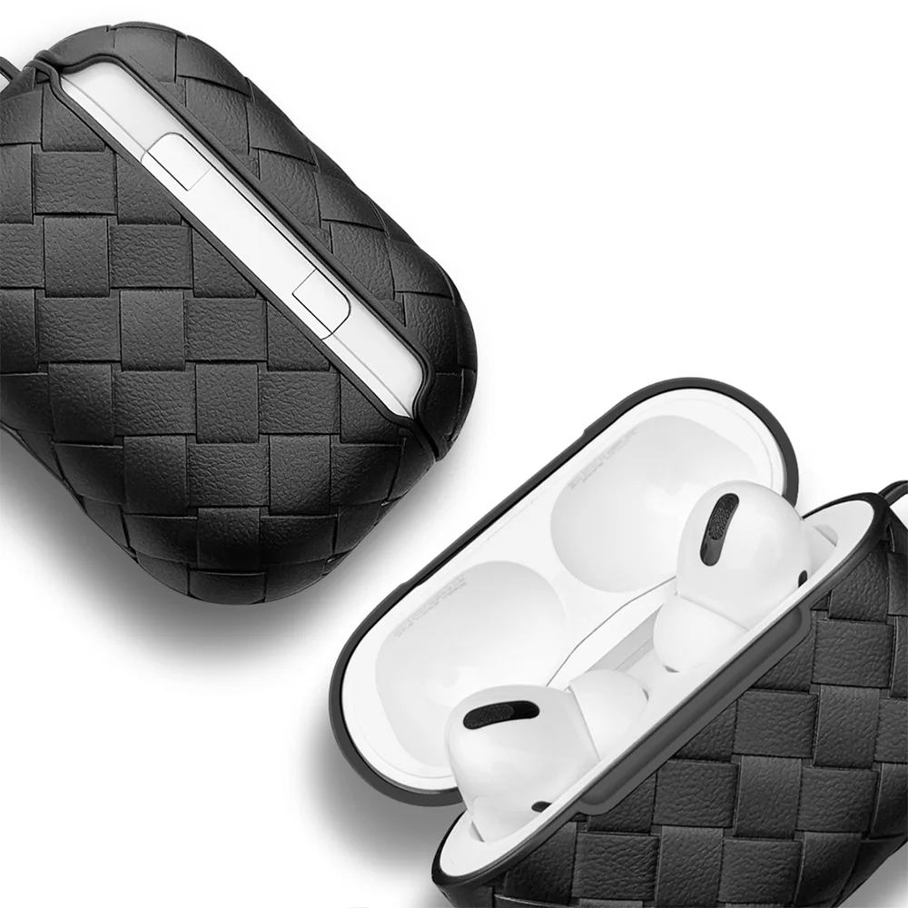 

Wireless Earphone Case For Air Pods Pro Protective Waterproof Break Proof Weaving Style Bluetooth Charging Box Bags