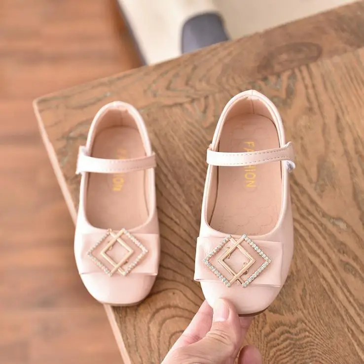 

CO01 JY 2020 Spring autumn Children girl bright pu shoes Girls bling square Shoes Flat princess Shoes 26-36 XCRB-5 TX07