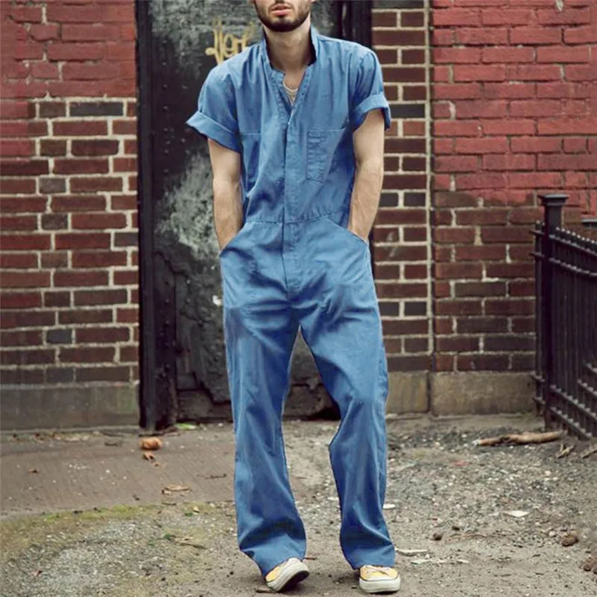 Модный мужской комбинезон-карго в стиле панк штаны с карманами хип-хоп