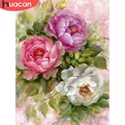 Алмазная живопись HUACAN, домашний декор, квадратнаякруглая мозаика, вышивка крестиком с цветами, настенные наклейки