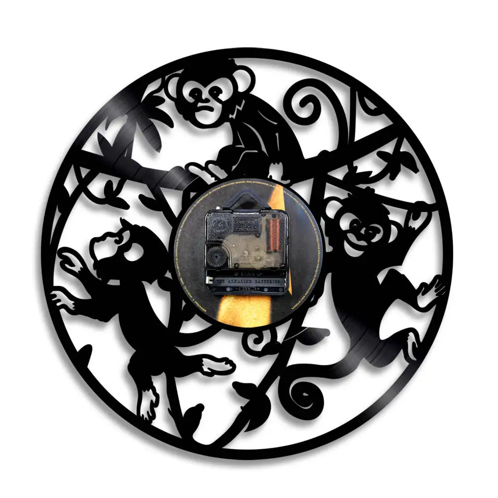 Зоопарк детские обезьяны подвесная ветка настенное искусство джунгли сафари