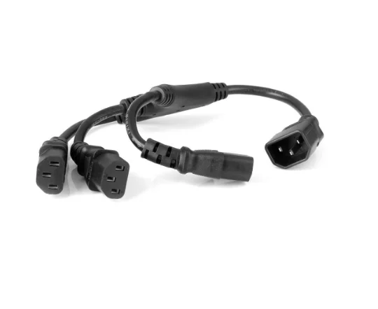 1 шт., штекер IEC 320 C14 на гнездо 3XC13, Y-образный разветвитель, шнур питания 10 А, 250 В, C14 на 3 x C13, кабель адаптера питания, 32 см