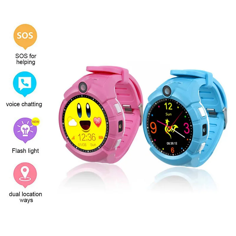 Детские умные часы камера GPRS WiFi с определением местоположения детей SOS анти
