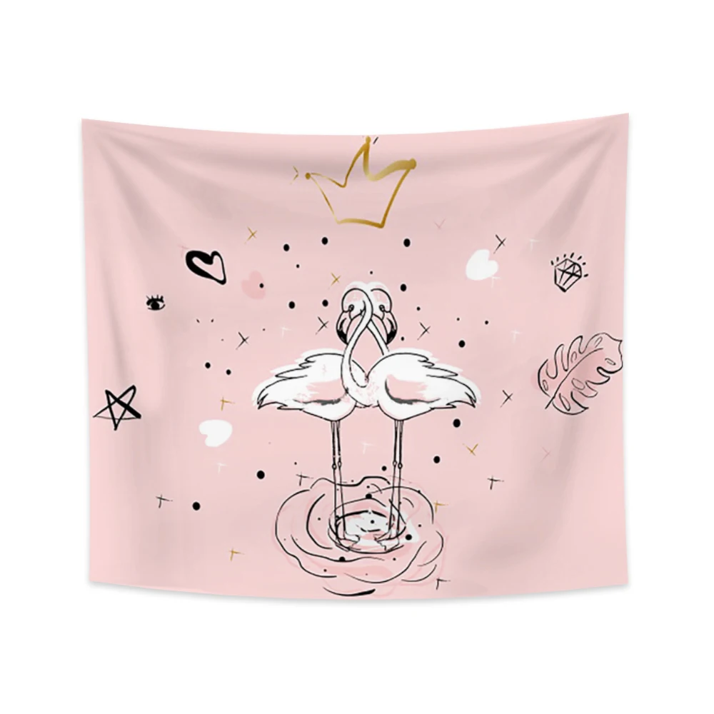 Модный гобелен кассеты с изображением фламинго единорога милые свежие