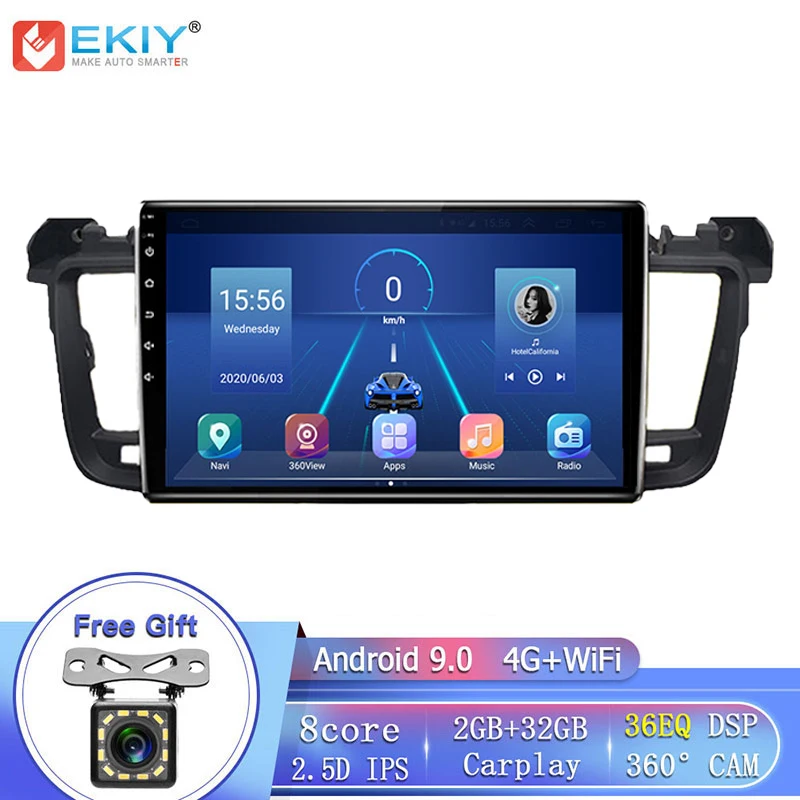 

EKIY 8Core 4G LTE 9" IPS DSP Android 9.0 For Peugeot 508 2012-2016 Car Radio Multimedia Player GPS Navigation Stereo DVD BT HU