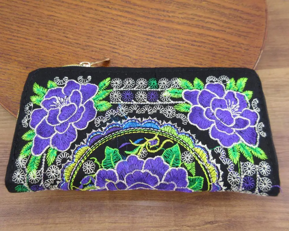 Винтажный этнический кошелек Hmong Thai держатель для карт хиппи сумка в этническом