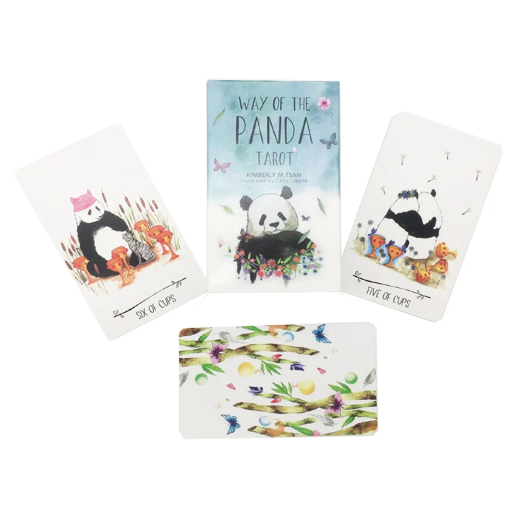 

78 Cards Way Of The Panda Tarot Deck Card Game Full English Friends Party Board Tarot Game Divination Fate Game Card