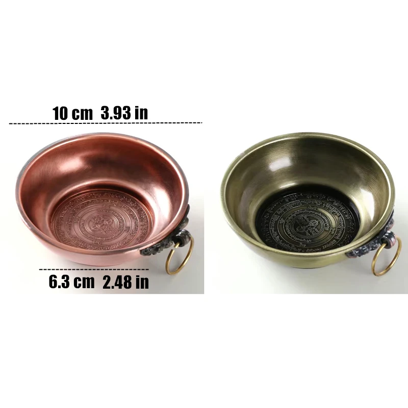 Многофункциональная красная медная буддийская миска полезный Тибетский поднос