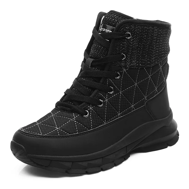Зимняя теплая женская обувь на шнуровке женские ботинки большого размера зимняя