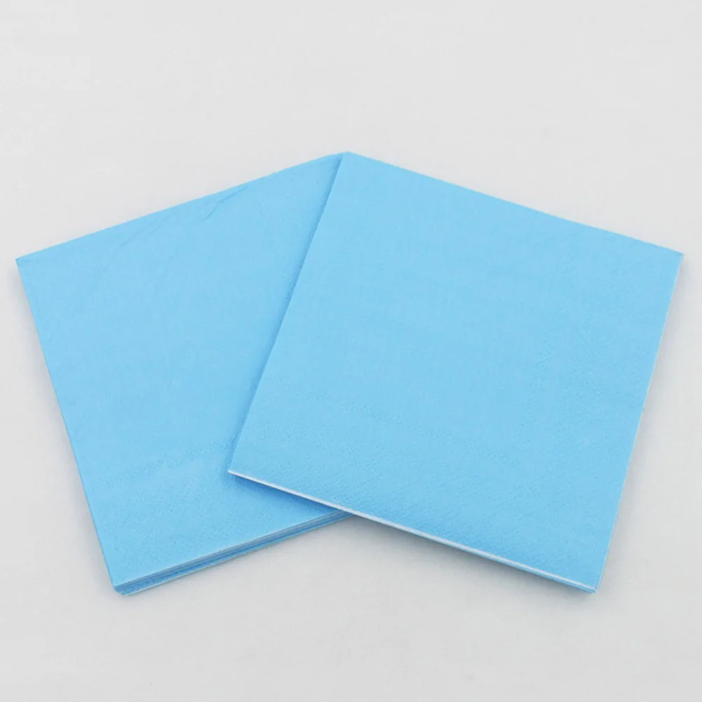 200 шт. сплошной Цвет бумажного венчания столовые салфетки для декупажа печатных