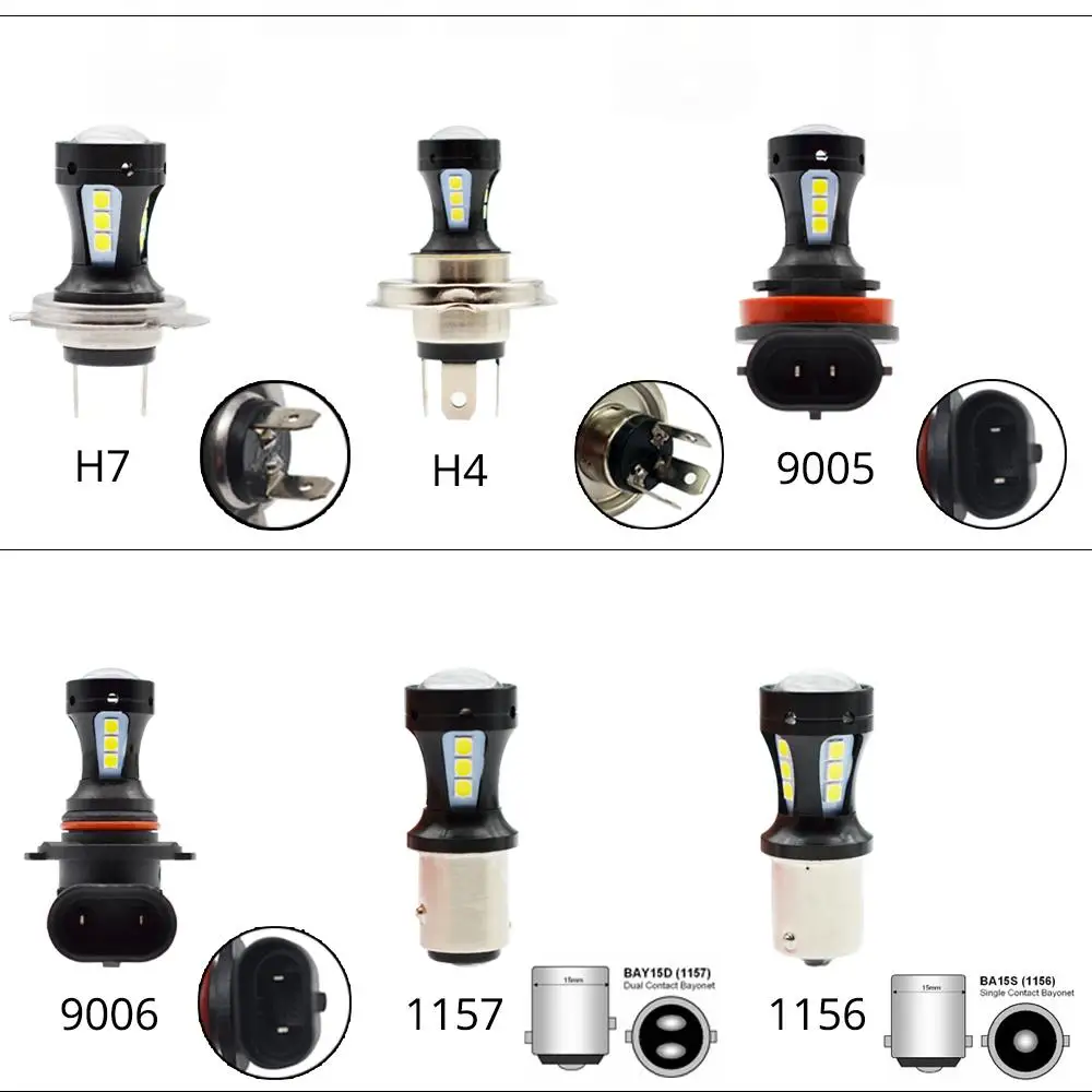 Противотуманные фары 1X H4 H7 1156 1157 H8 9005/9006/H10 автомобильные указатели поворота