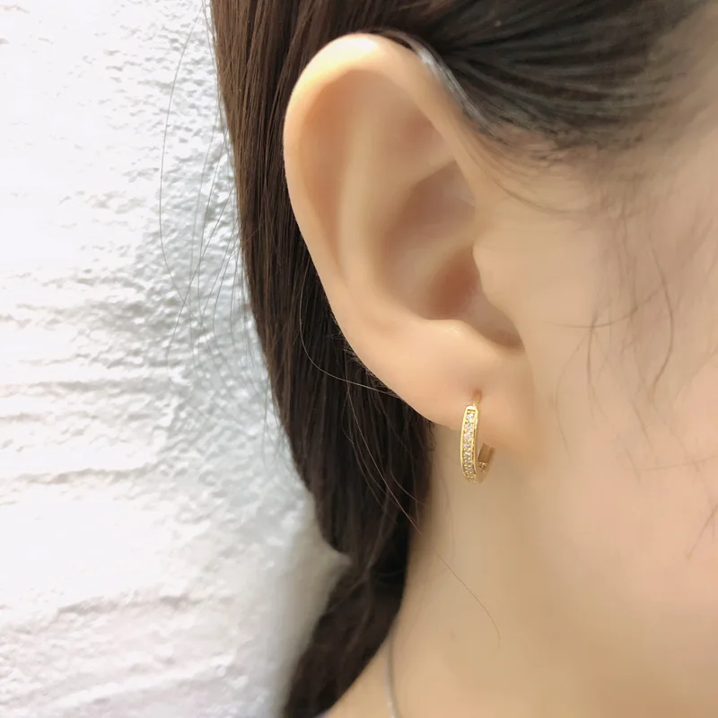 

Hoop Earrings 925 Sterling Silver Earrings Women Zircon Fashion Round Fine Simple Earrings Fine Jewelry Accessories