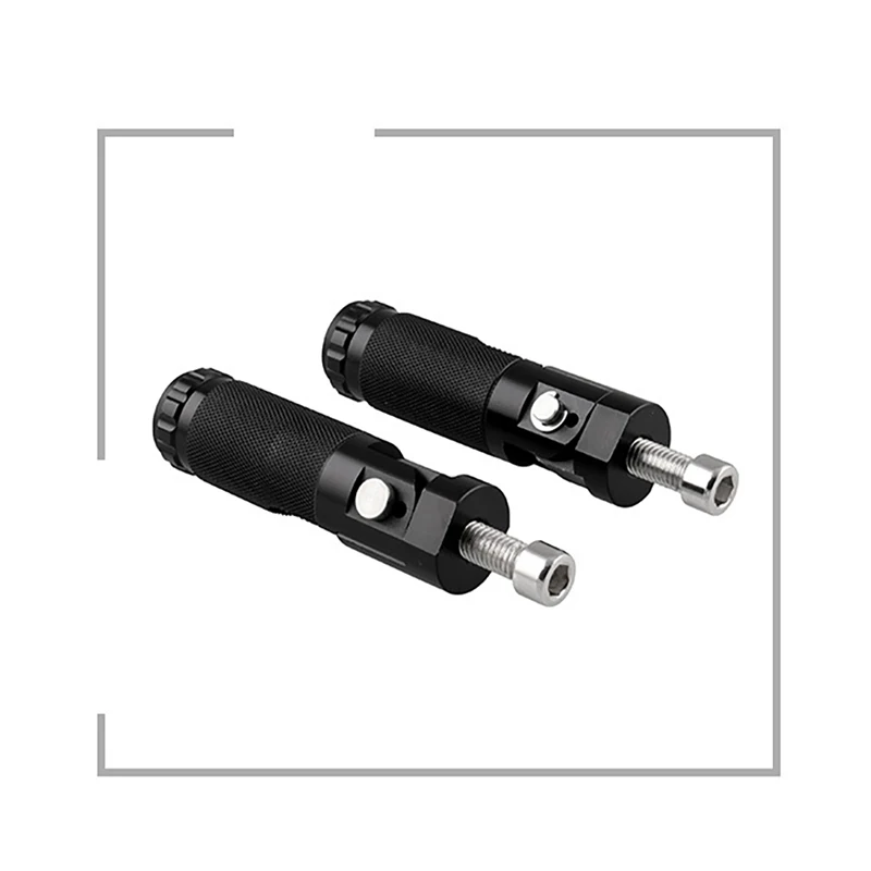 

AOZBZ 2pcs Motorcycle Motor Bike Folding Footrests Footpegs Foot Black Sliver CNC Aluminum Rests Pegs Rear Pedals Set Parts