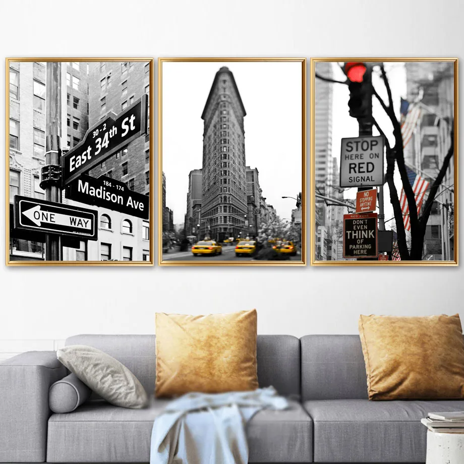 

New York City Empire State Building Wall Art Canvas Painting Black White Nordic Posters And Prints Wall Pictures For Living Room