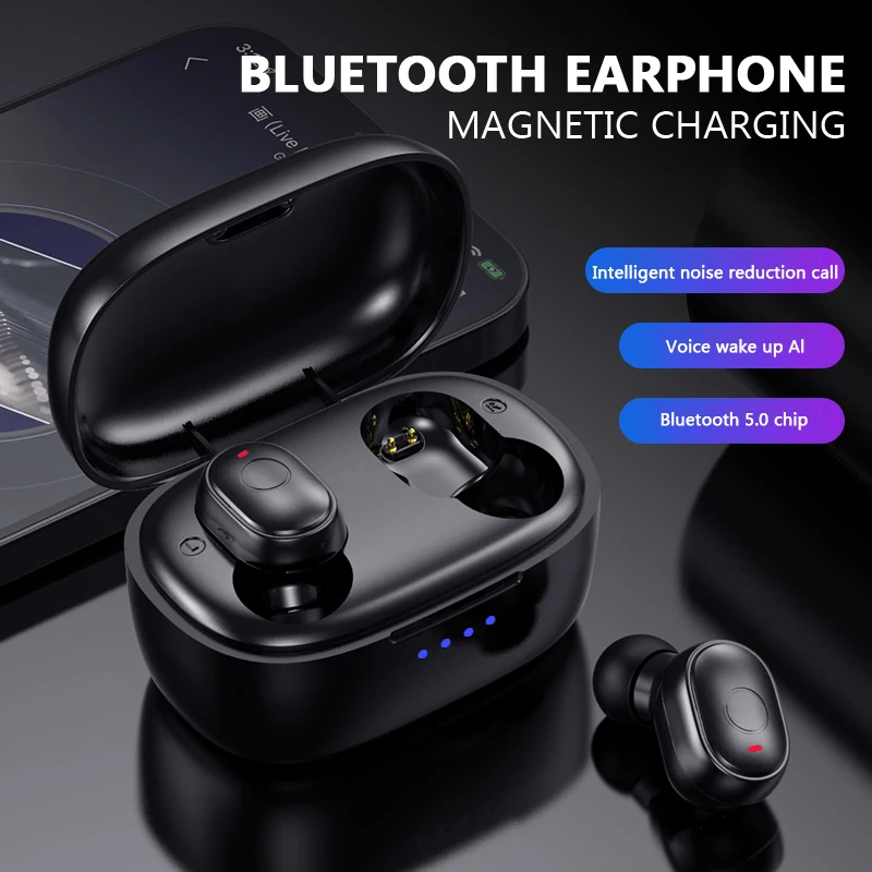 

TWS беспроводные Bluetooth-наушники, стереонаушники, спортивные мини-наушники с шумоподавлением для всех смартфонов