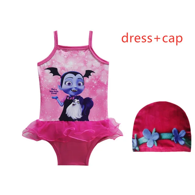 2019 новый милый комплект для девочек цельнокроеное Сетчатое платье купальные