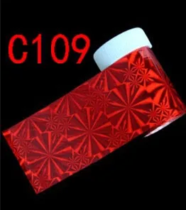 C109 233 Тип 4*100 см голографические наклейки из фольги для переноса ногтей слайдер Радужная зимняя наклейка s для маникюра Nailart украшения(2 - Color: C109