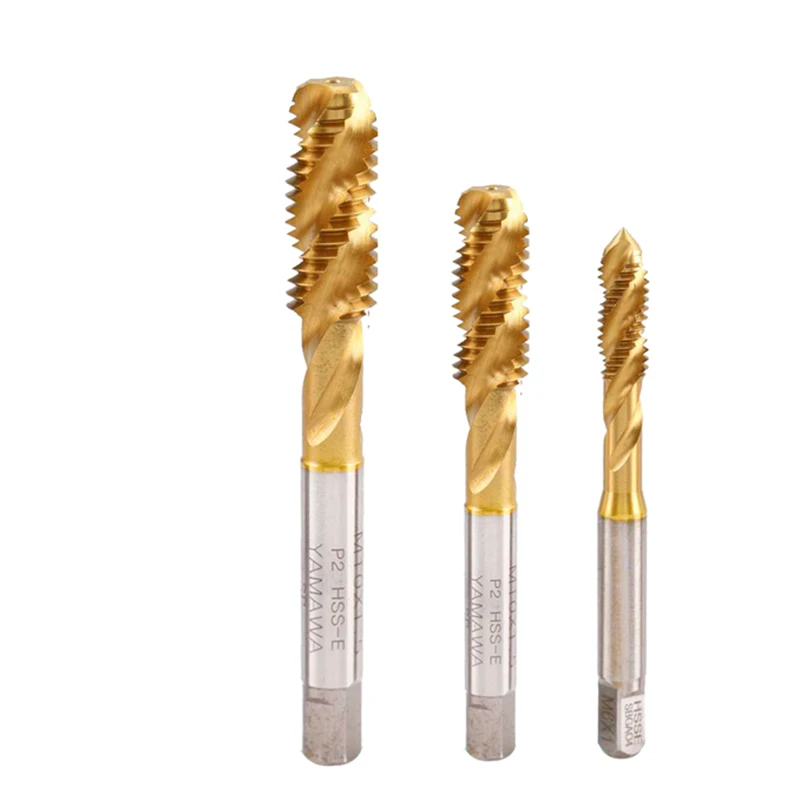 

1pcs HEE-S Spiral Tap titanium plating YAMAWA M1 M1.2 M1.4 -M12 M14 for machine appliance