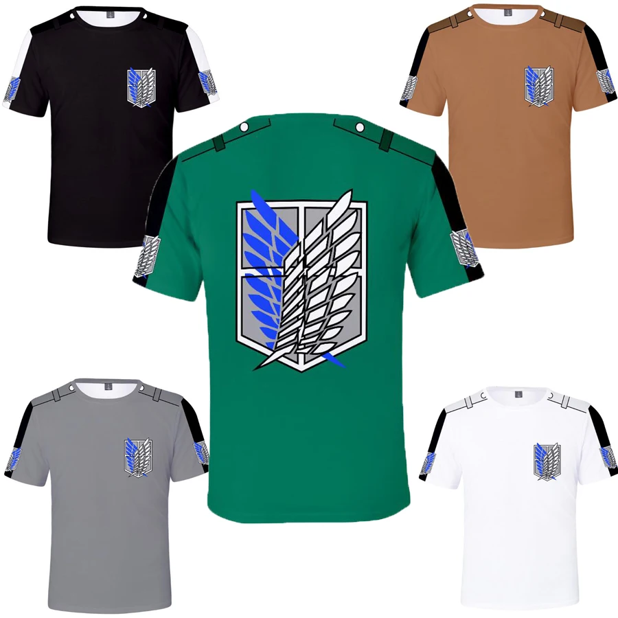 

Japanese Anime Attack on Titan 3D T Shirt Women Men Eren Jaeger Mikasa Ackerman Armin Arlert Levi Ackerman Cosplay Costumes