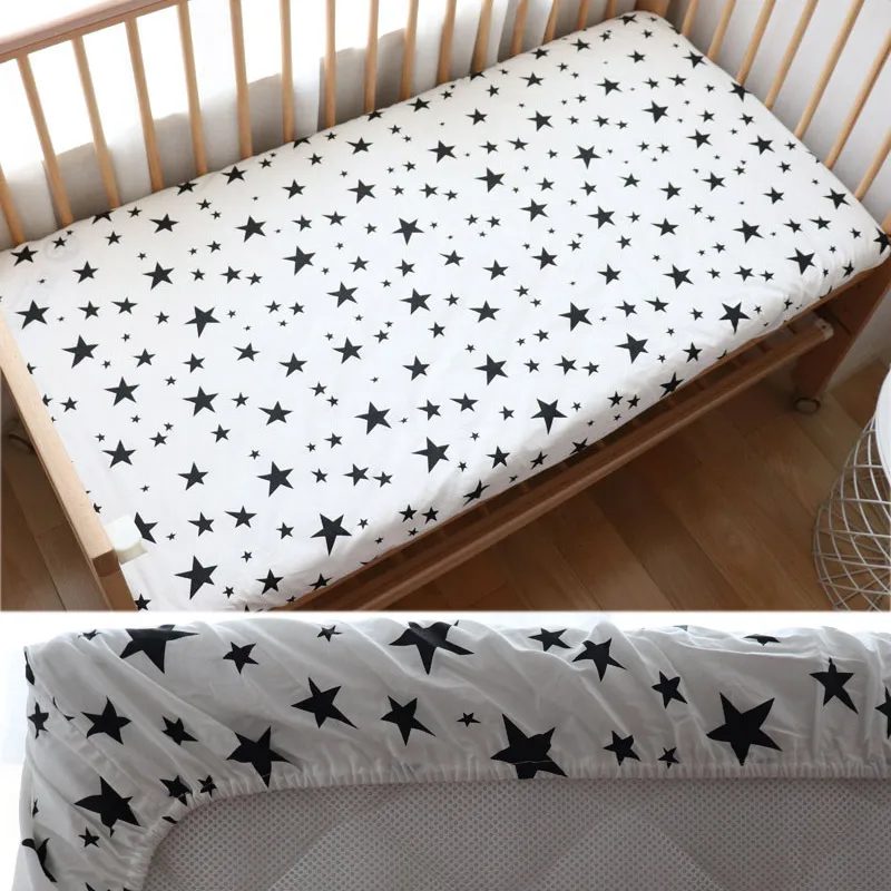 

Baby Fitted Sheet For Newborns Cotton Soft Crib Bed Sheet For Children Mattress Cover Protector 130x70cm Allow Custom Make