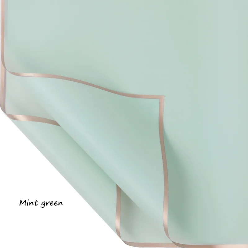 Mint Green 5 шт./упак. Макарон сплошной цвет водонепроницаемая полупрозрачная бумага цветочный упаковочный материал для подарков Поставки цветов создание скрапбука своими руками бумага - Цвет: Mint Green