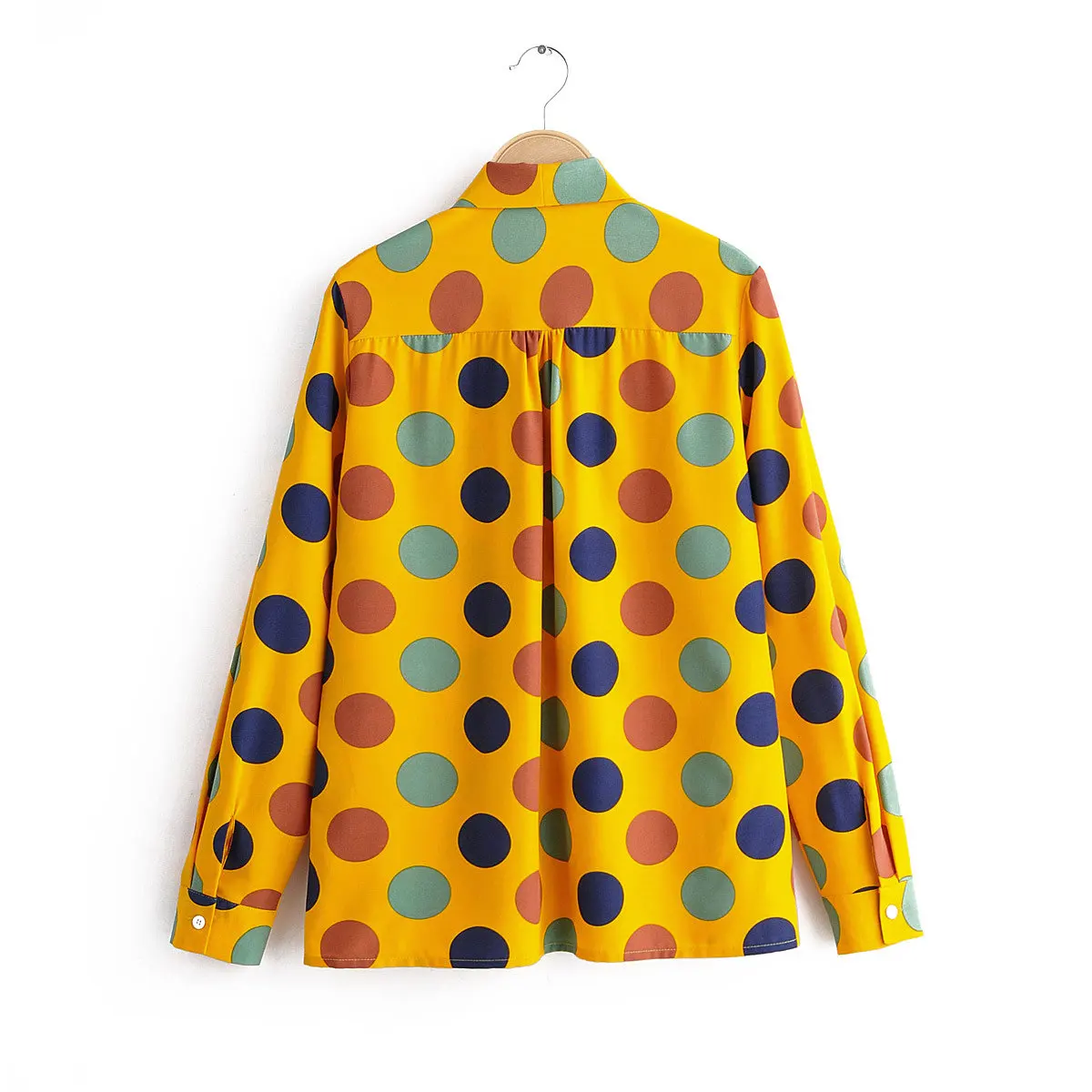 Женская офисная блузка с бантом на воротнике Весенняя Повседневная Блузка в