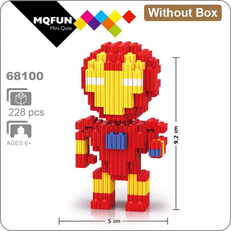 68100 Without Box Linkgo Мститель супер герой Железный человек Человек-паук танос фигурки мини строительный блок кирпичи Сборная модель обучающая игрушка - Цвет: 68100 Without Box