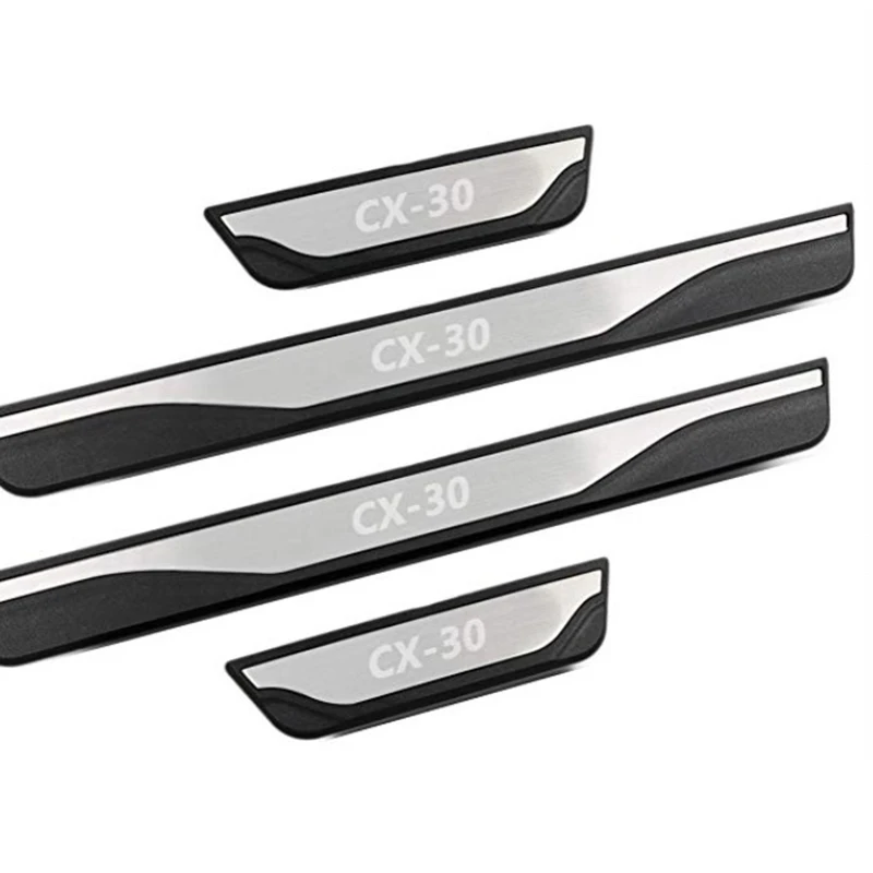 

Car Door Sill Cover Accessories for Mazda Cx-30 Cx30 Car Stainless Steel Scuff Pedal Protector Styling Sticker 2019 2020