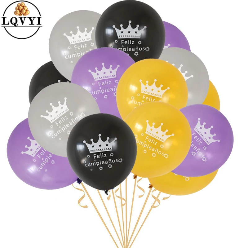 

50/100pcs 10 inch Spanish Feliz Cumpleanos Latex Balloon Inflatable Air Globos Birthday Party Decoration Ballons Supplies