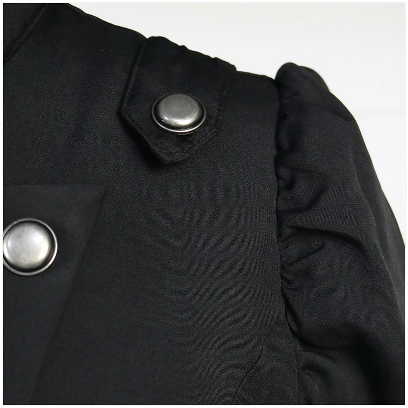 Женское винтажное платье на пуговицах с пышными рукавами жакет для косплея в