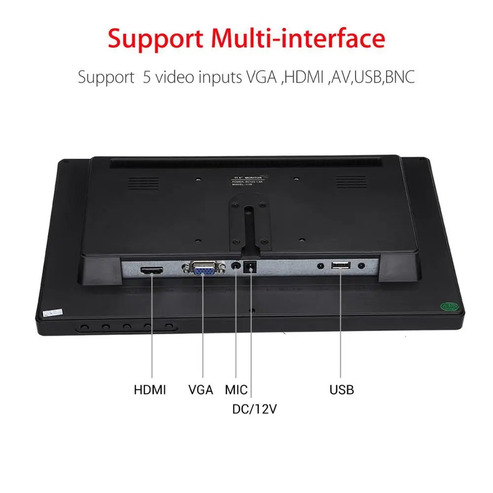 EYOYO EM12Q 12 &quotIPS FHD 1080P HDMI емкостный сенсорный монитор ЖК экран ПК Дисплей с VGA USB