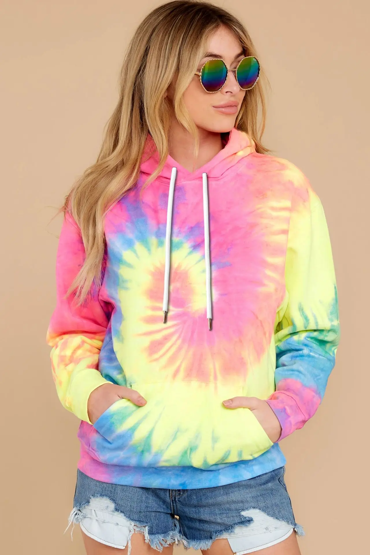 

Cross Border Hot Tie Dye Digital Printing Adult Children's Autumn Fashion Brand Hooded Sweater European and American Long Sleeve
