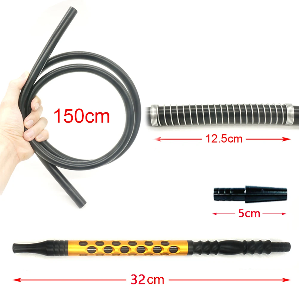 1Set Hookah Handle With Shisha Silicone Hose Tube Spring Narguile Nargile Mouthpiece Cigarette Accessories Chicha Sheesha | Дом и сад