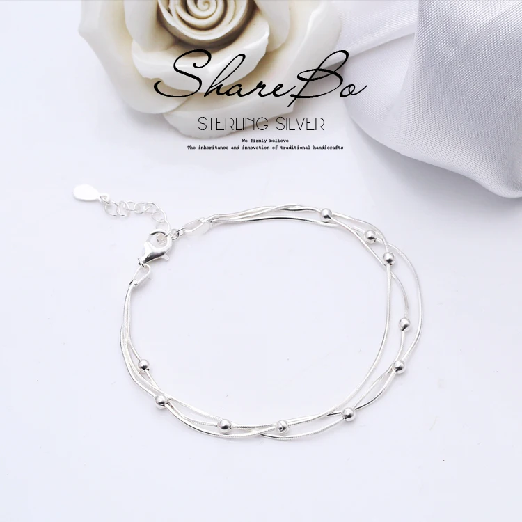 

Personality New Art 925 Sterling Silver Jewelry Female Simple small ball High-quality Popular Bracelet