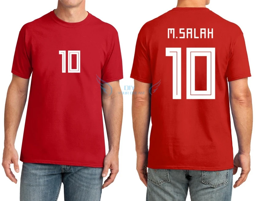 Лидер продаж 2019 футболка с принтом именем Мохамед Салах М. 10 для египетских