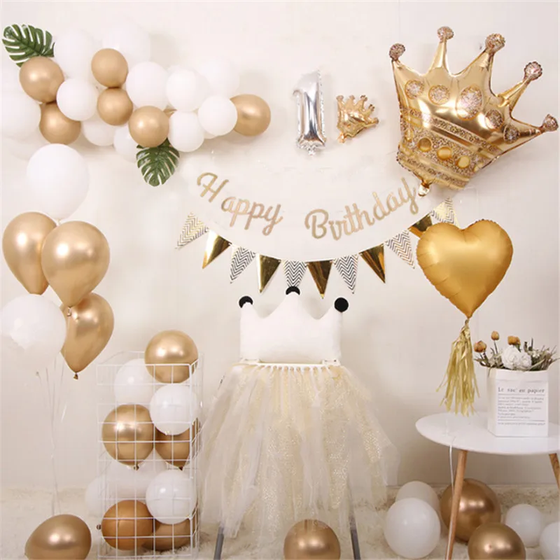 Воздушные шары для 1 го дня рождения гелиевые вечеринки в честь ребенка мальчика