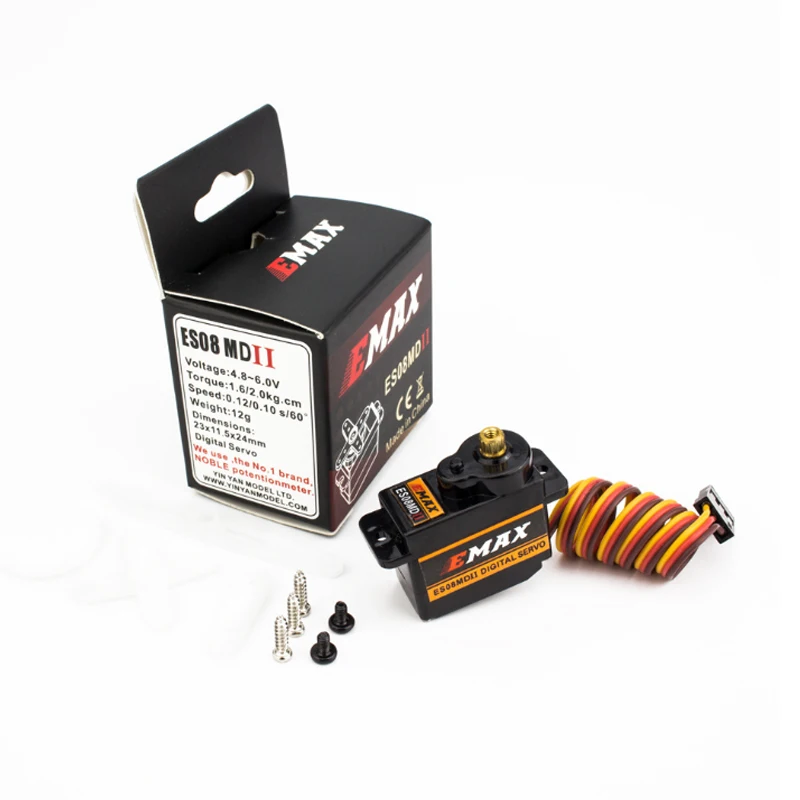 1 шт. EMAX ES08MD II 9 2g цифровой микро сервопривод с металлической шестерней для